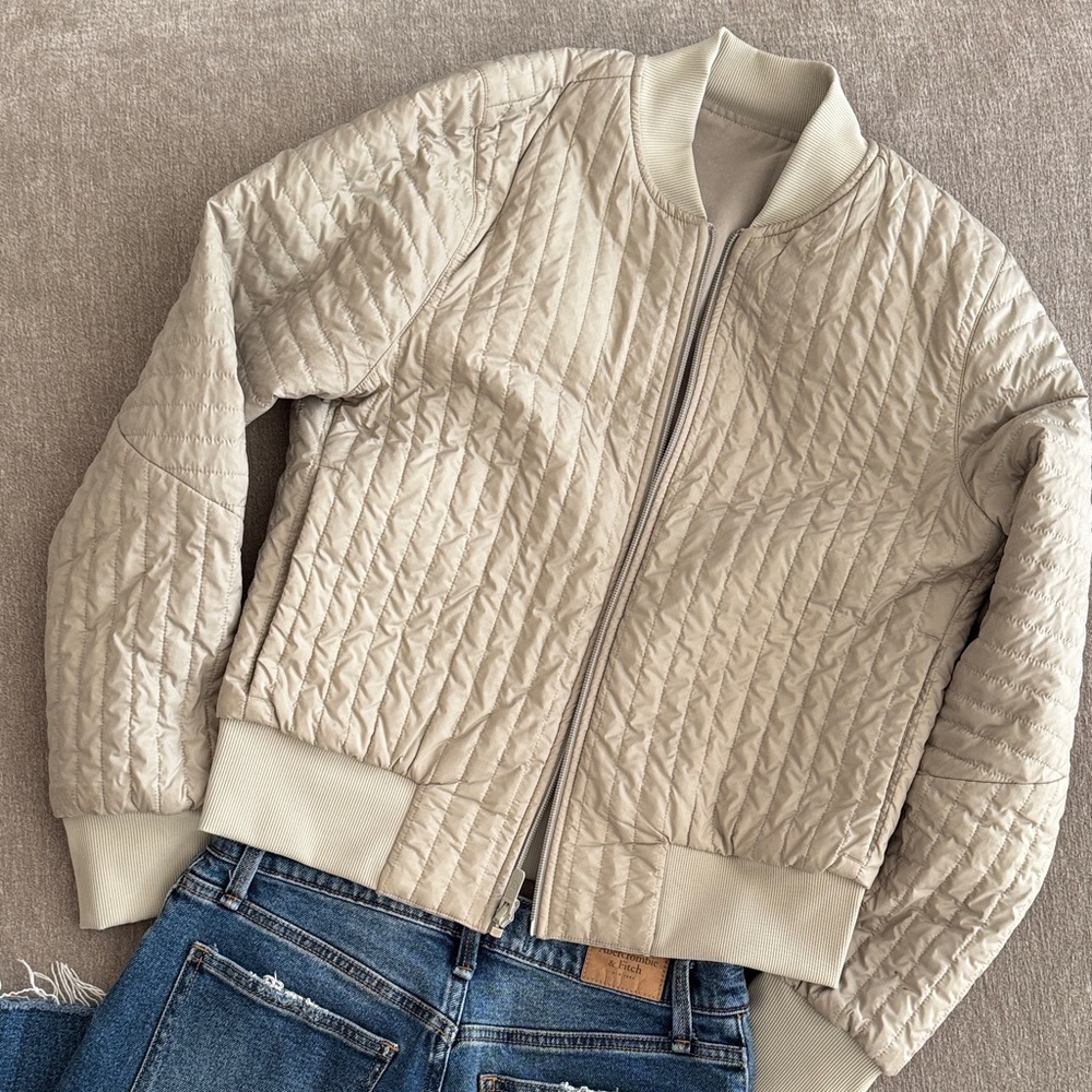 Lululemon Quilted Reversible Non Stop Bomber Jacket